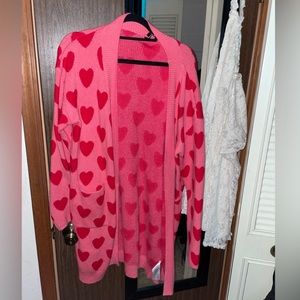 pink heart cardigan 💗
